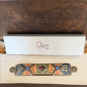 New in Box Gorgeous Scroll Mezuzah
